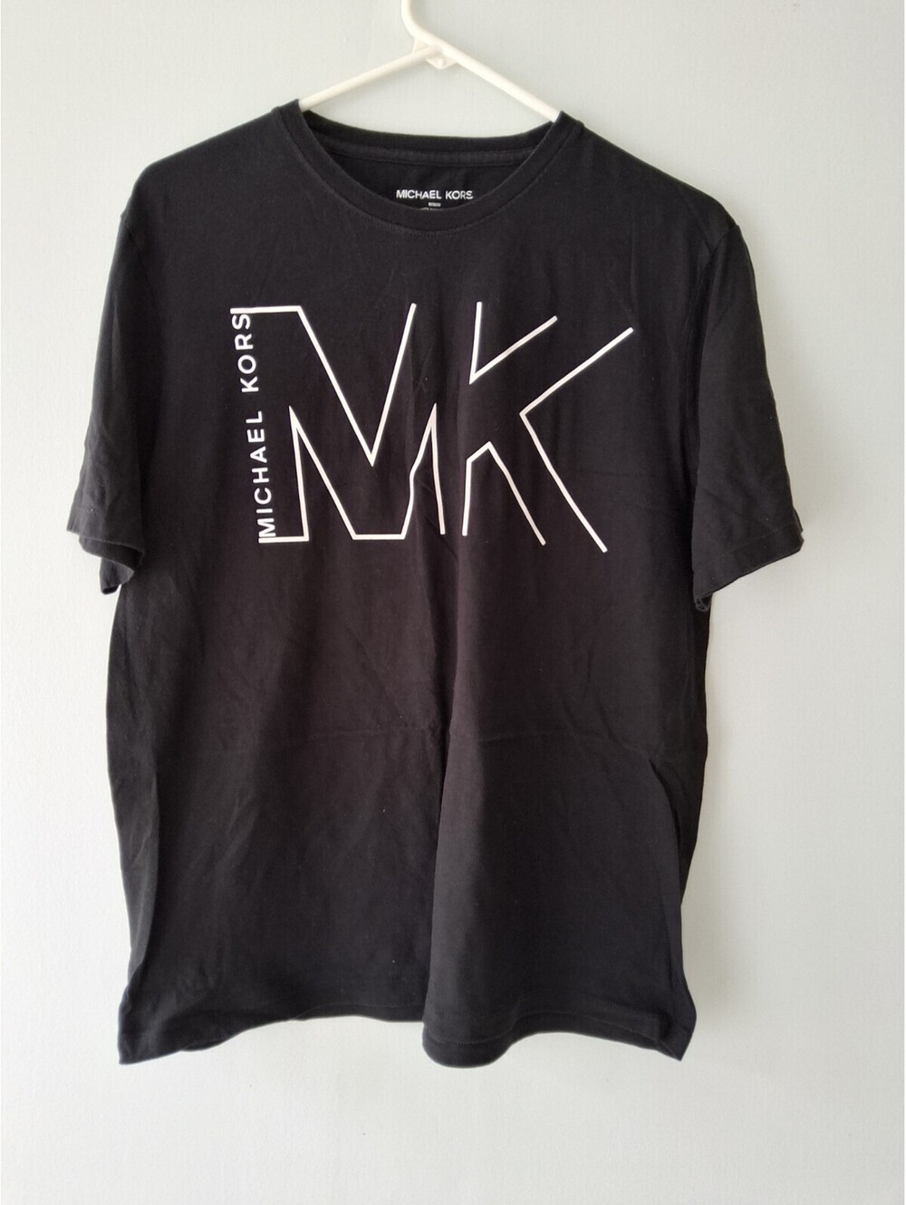 MICHAEL KORS Mens T-shirt MK Graphic Logo Loungewear Size M Black